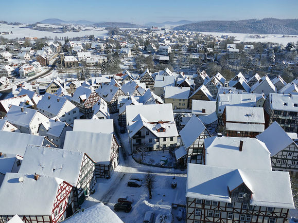 Über den Dächern von Naumburg im Winter (Foto:Karl-Franz Thiede)